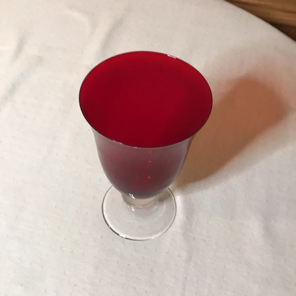 Lenox Holiday Gems Ruby Red Wine/Water Goblets - Set of 8 Vintage